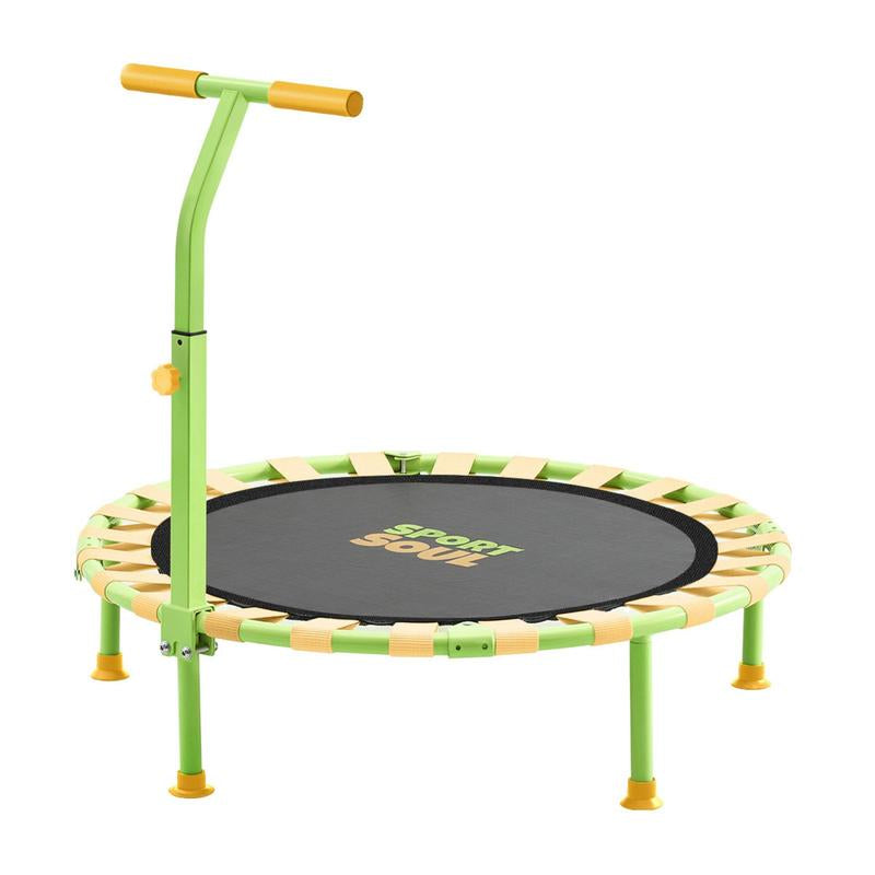 SPORTSOUL Mini round Trampoline for Kids 36" Indoor Toddler Trampoline with Non-Slip Foam Handle Enclosed Design Stable Safe Bounce Small Trampoline Gift for Boys Girls