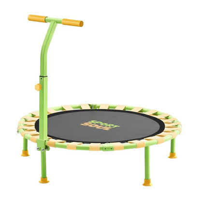 SPORTSOUL Mini round Trampoline for Kids 36" Indoor Toddler Trampoline with Non-Slip Foam Handle Enclosed Design Stable Safe Bounce Small Trampoline Gift for Boys Girls