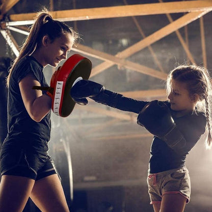 Adjustable Strap Curved Boxing Hand Target Training Curved Baffle EVA PU Leather 5-Finger Hand Target