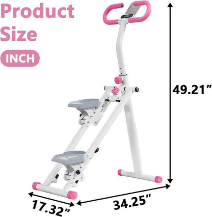 Tiktokshopblackfriday Stair Stepper for Home Gym Exercise, Vertical Climber Exercise Machine for Full Body Workout, Compact Folding Cardio Exercise Climber with Adjustable Handlebar, Hydraulic Fitness Stepper, Niceday Stepper