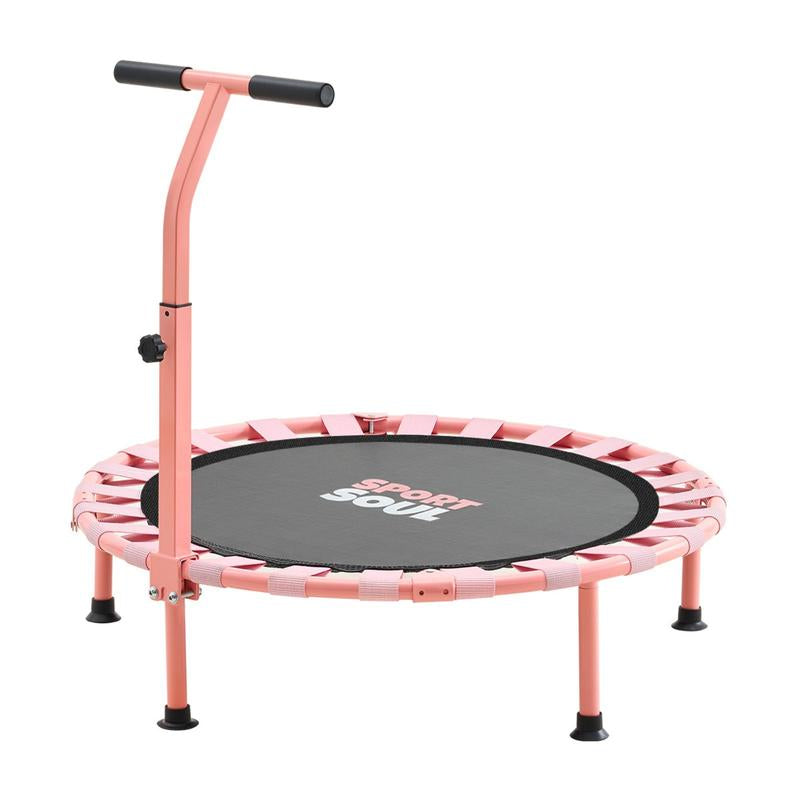 SPORTSOUL Mini round Trampoline for Kids 36" Indoor Toddler Trampoline with Non-Slip Foam Handle Enclosed Design Stable Safe Bounce Small Trampoline Gift for Boys Girls