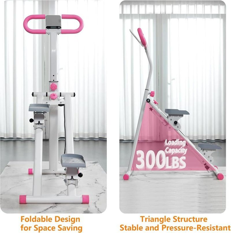 Tiktokshopblackfriday Stair Stepper for Home Gym Exercise, Vertical Climber Exercise Machine for Full Body Workout, Compact Folding Cardio Exercise Climber with Adjustable Handlebar, Hydraulic Fitness Stepper, Niceday Stepper