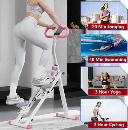 Tiktokshopblackfriday Stair Stepper for Home Gym Exercise, Vertical Climber Exercise Machine for Full Body Workout, Compact Folding Cardio Exercise Climber with Adjustable Handlebar, Hydraulic Fitness Stepper, Niceday Stepper