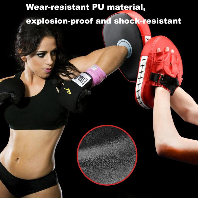 Adjustable Strap Curved Boxing Hand Target Training Curved Baffle EVA PU Leather 5-Finger Hand Target