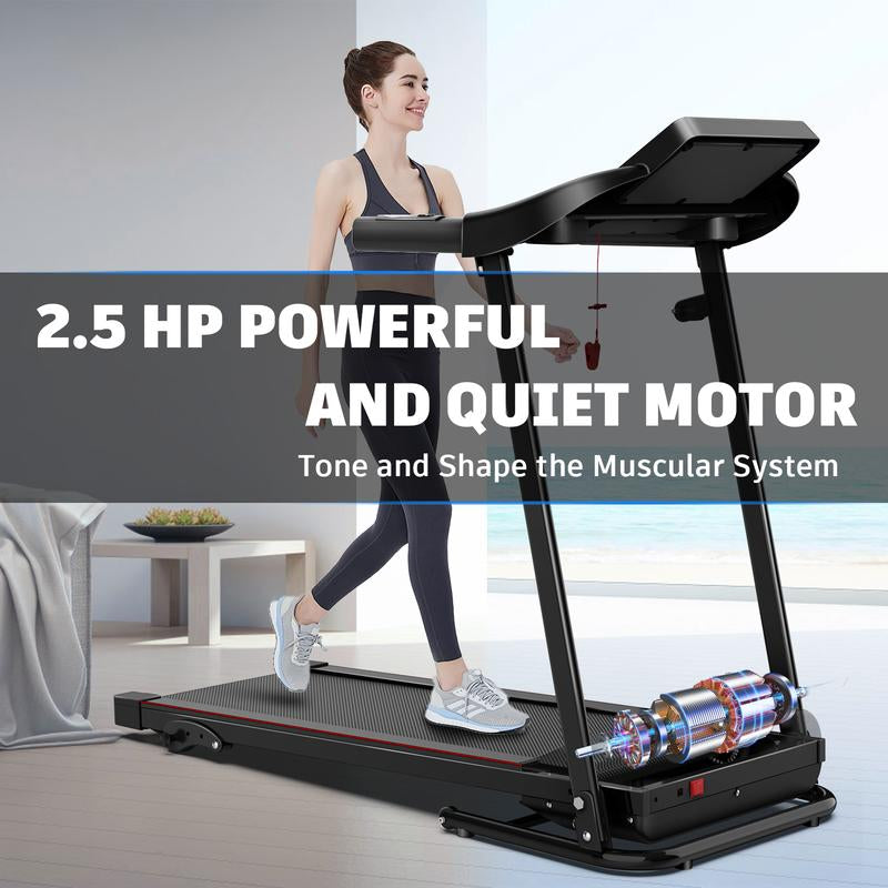 [New Arrival] Incline Treadmill 7.5MPH with Handle for Home and Office,Folding Treadmills Whith 265LBS Weight Capacity,2.5Hp 3 Models 1-12 Programs LED Display Screen